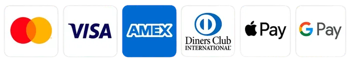 Accepted: Visa, Mastercard, American Express, Discover and digital wallets